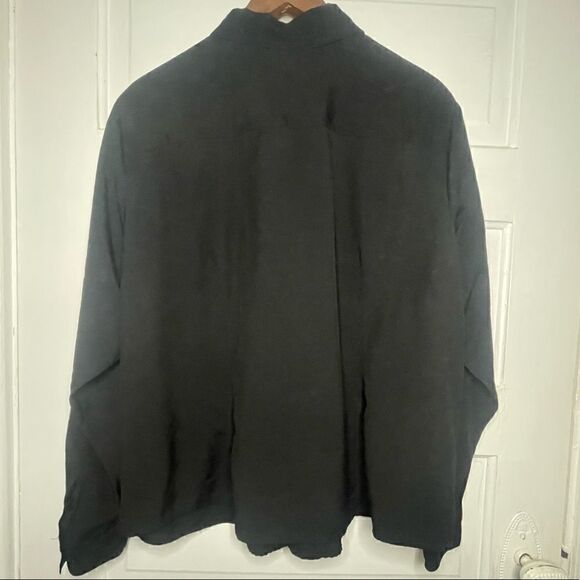 Joanna Plus Vintage Boyfriend Black Button Up Blouse - Picture 7 of 13